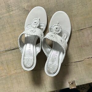 Jack Rogers white kitten heel size 8